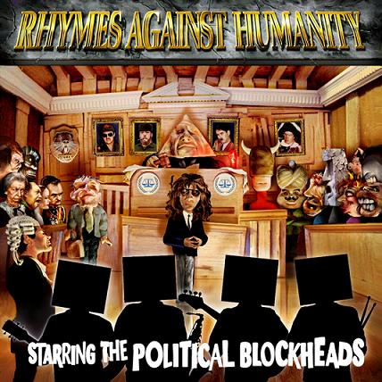 The cover of the CD, "Rhymes Against Humanity"
